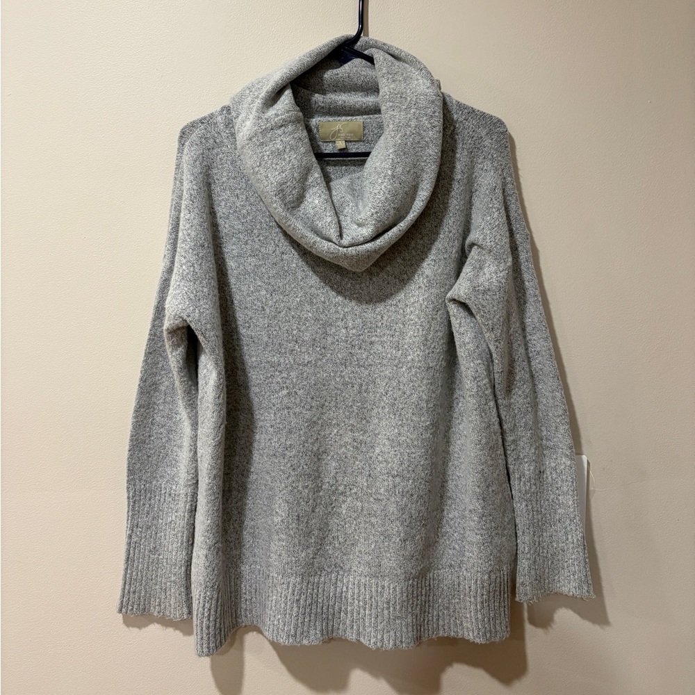 Joan Vass Gray Cowl Neck Sweater